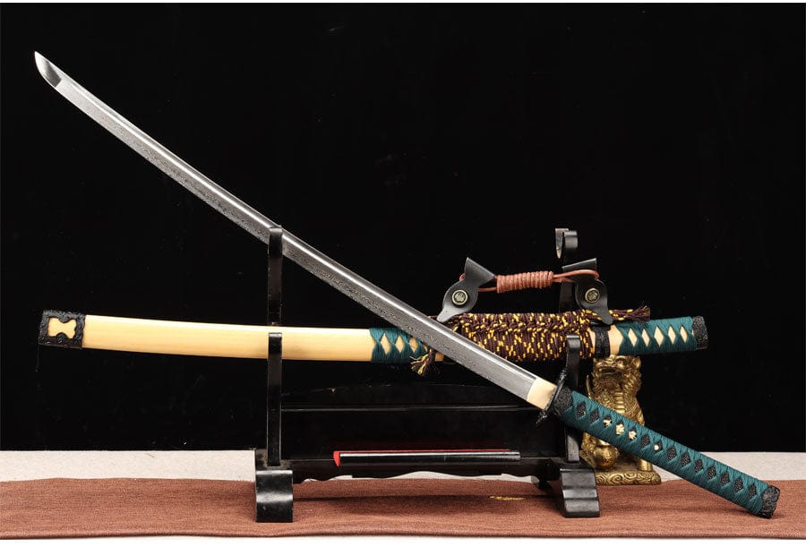 Katana acier damas - ForgeOrigine