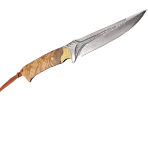Long couteau à lame damas désert - ForgeOrigine