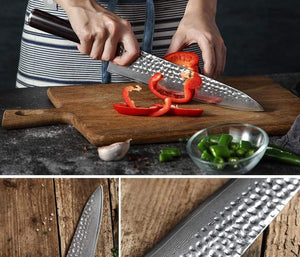 Long couteau de cuisine damas - ForgeOrigine